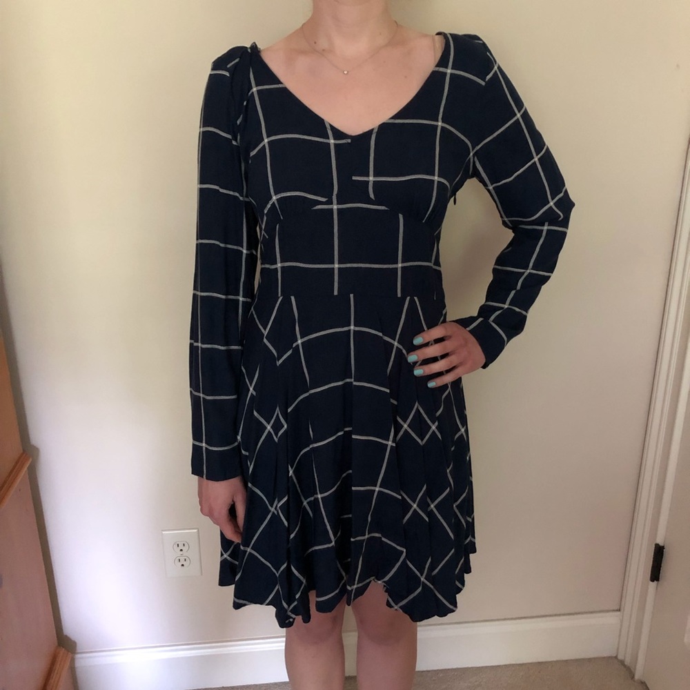 Abercrombie & Fitch windowpane plaid dress